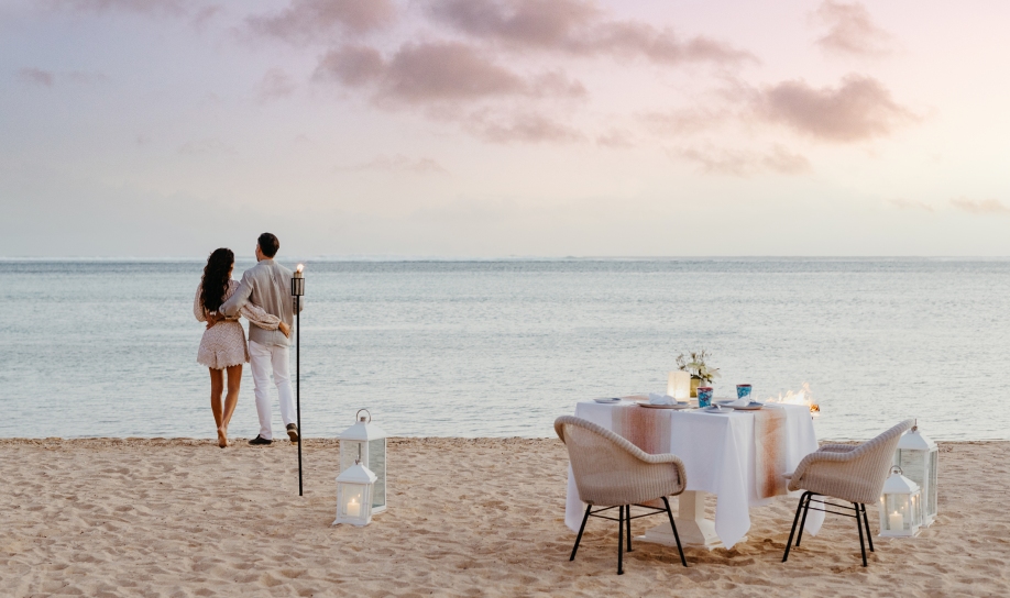 soirée de couple avec dîner sur la plage