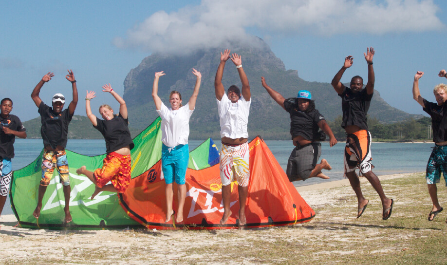 The most popular kitesurf spot in Mauritius