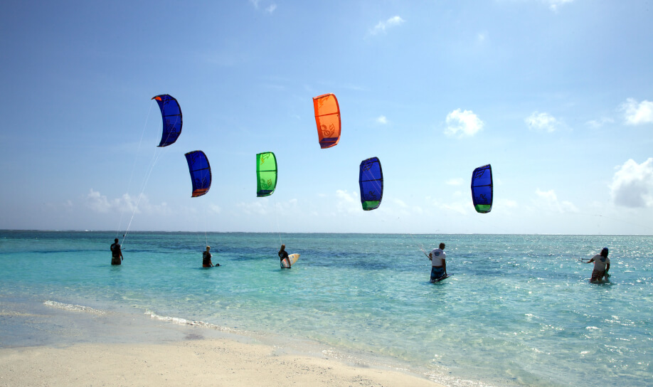 La Prairie is a serene spot for kitesurfing in Mauritius