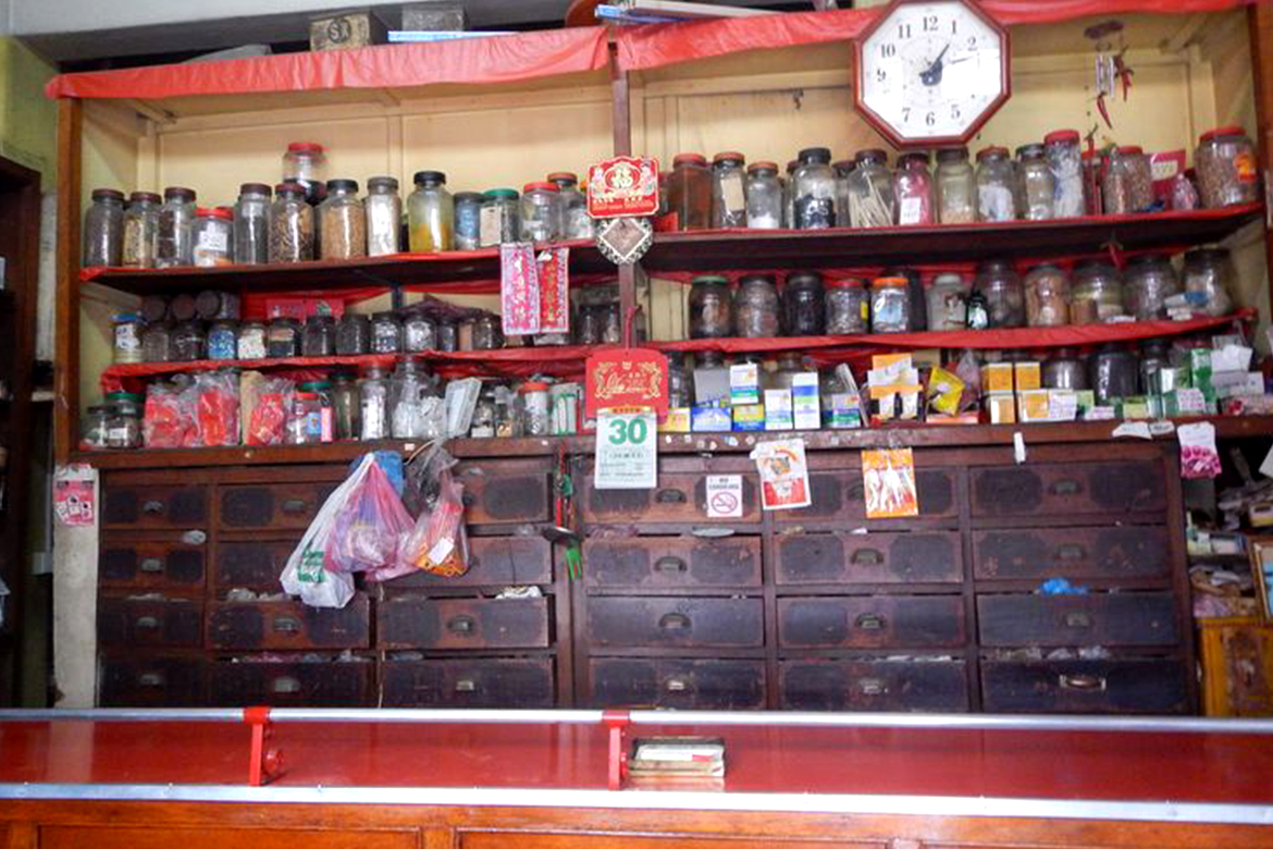 Interieure des boutiques chinoises a l'ile Maurice