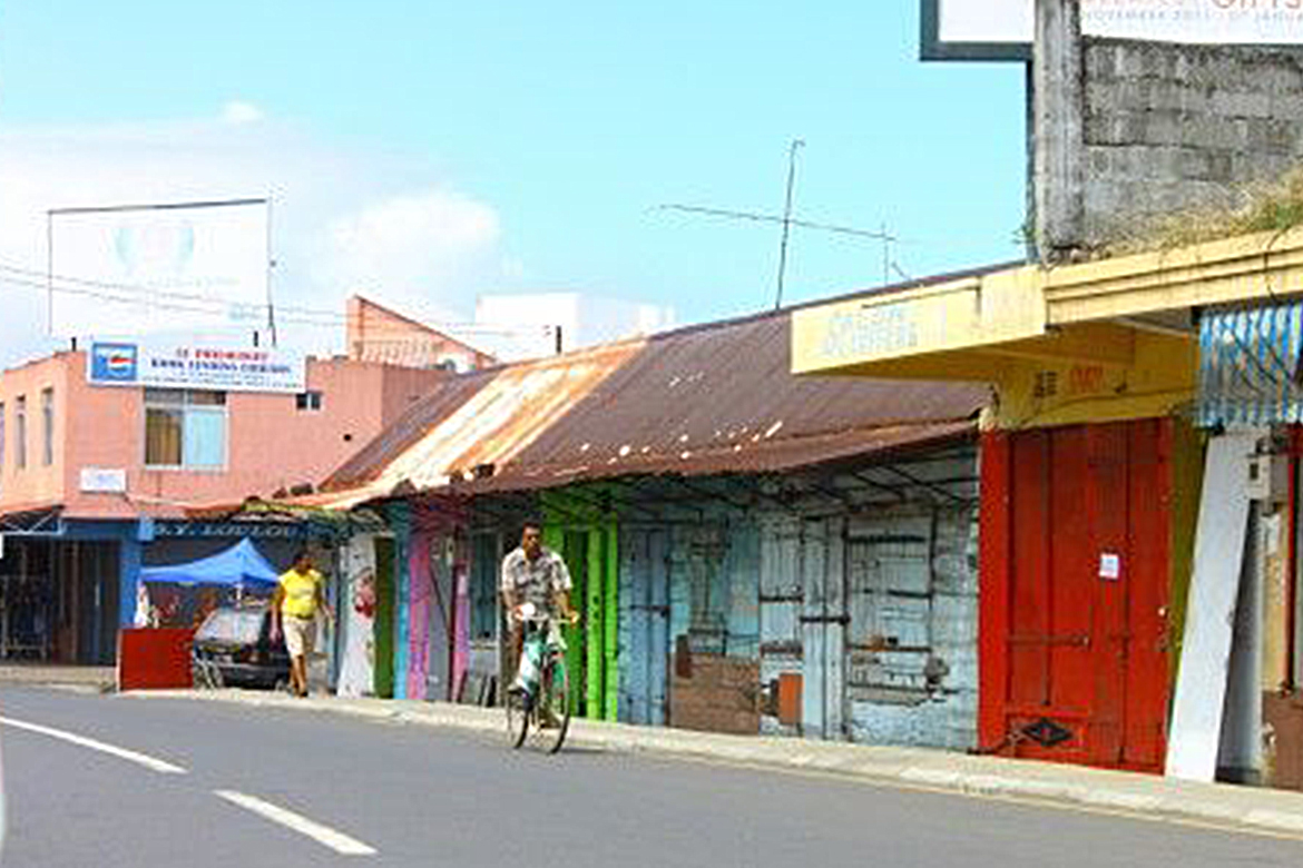 Old shops in Mauritius