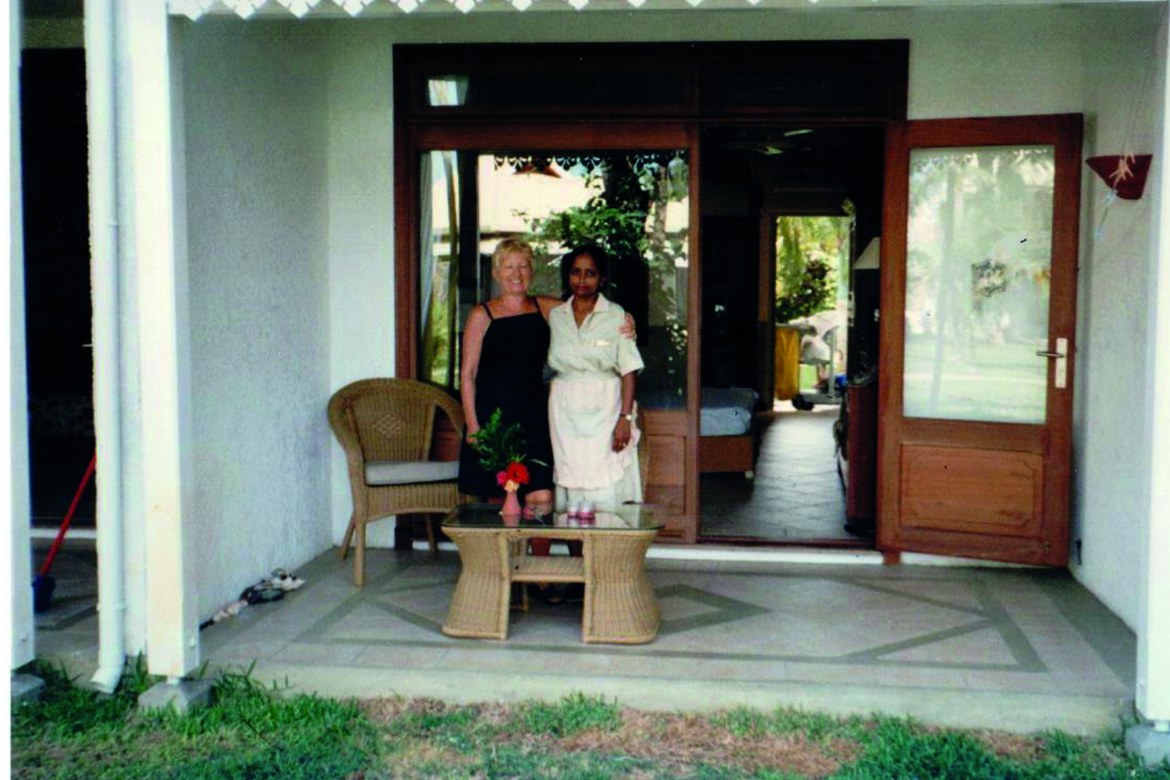 Chandranee with hotel guest