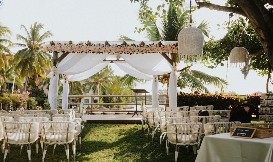 Wedding setup at Veranda Paul et Virginie in Mauritius