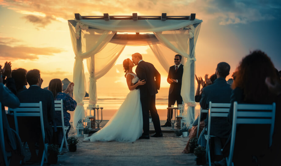A Romantic Setting by the Sea