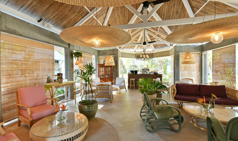Colonial-inspired interior design at a Veranda Hotel in Mauritius