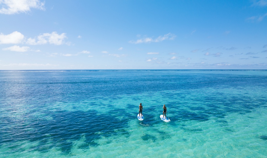 Blue lagoon waters for your island Mauritius escape