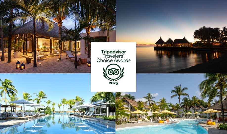 Veranda Hotels winning their 2025 Tripadvisor Travellers’ Choice Award in Mauritius