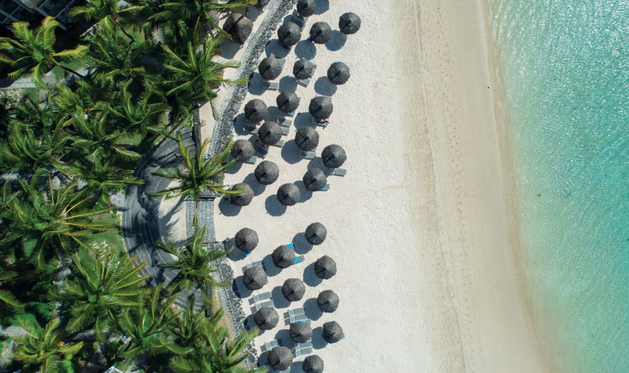 Aerial view of Veranda Hotels in Mauritius