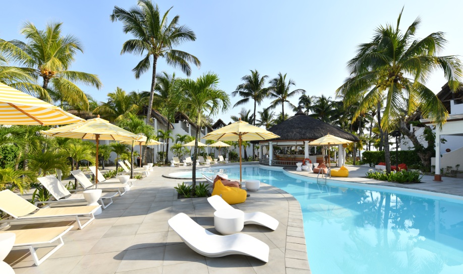 Scenic view of Veranda Palmar on the east coast of Mauritius