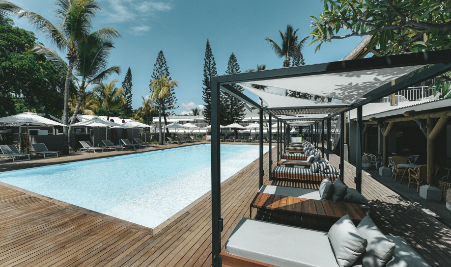 Vue pittoresque du Veranda Resort sur la côte ouest de l’île Maurice