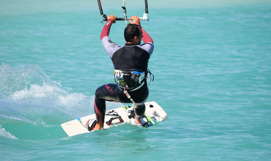 Kitesurf au Veranda Tamarin, île Maurice, Côte Ouest