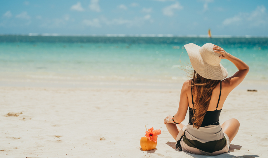 End your summer day on a Mauritius beach, watching the sunrise, enjoying calm moments by the sea