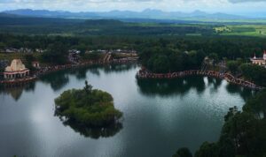 the lake of grand bassin in mauritius