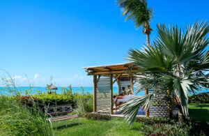 Massage in kiosk overlooking the beach