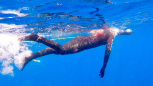 complete a round Mauritius swim on the high sea in only 9 days